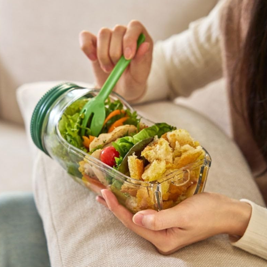SaladPro™ - 3 en 1: Guarda, Mezcla y Come
