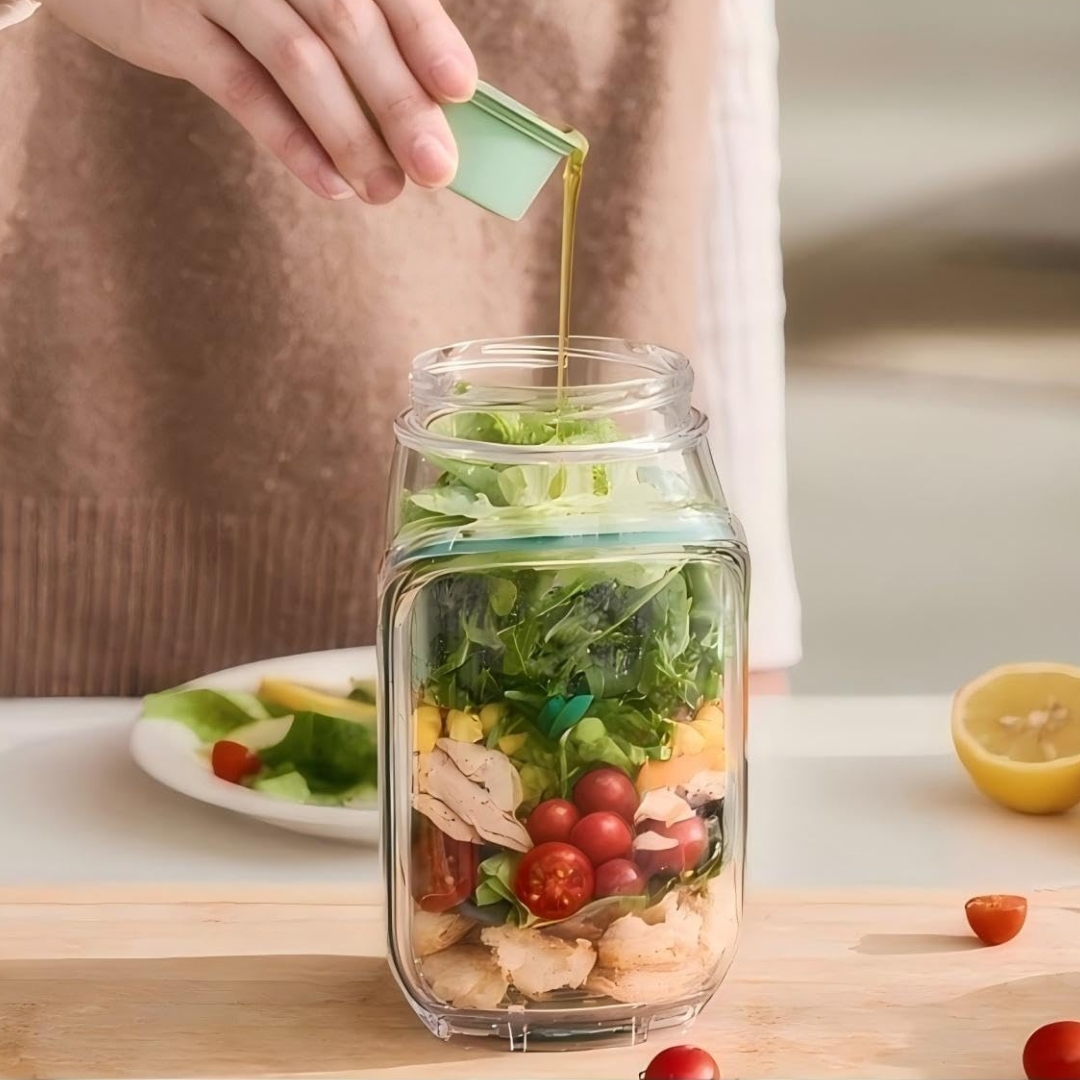 SaladPro™ - 3 en 1: Guarda, Mezcla y Come