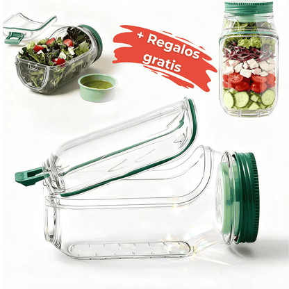 SaladPro™ - 3 en 1: Guarda, Mezcla y Come